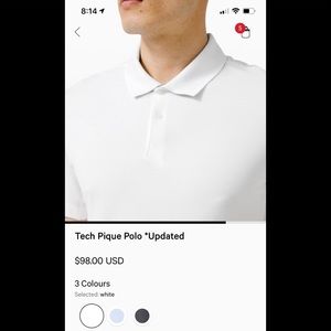 Tech polo updated* lululemon polo